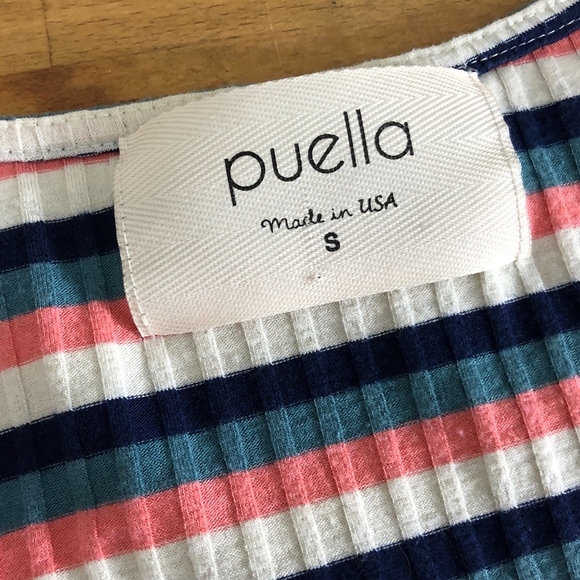 Anthropologie Puella Ribbed Striped T shirt S - Picture 4 of 5